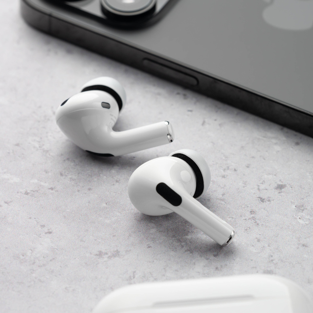 Öronkuddar Apple AirPods Pro Generation 1 & 2 - Silikon och Memory Foam - Vit/Svart - Nearplugs