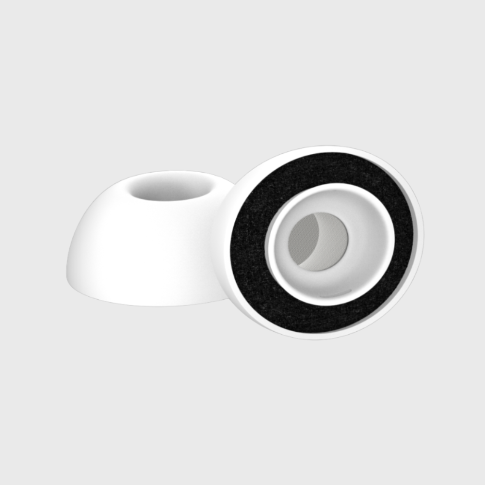 Öronkuddar Apple AirPods Pro Generation 1 & 2 - Silikon och Memory Foam - Vit/Svart - Nearplugs